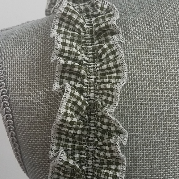 Olive Gingham Strap Tie Dress - Picture 2 of 7